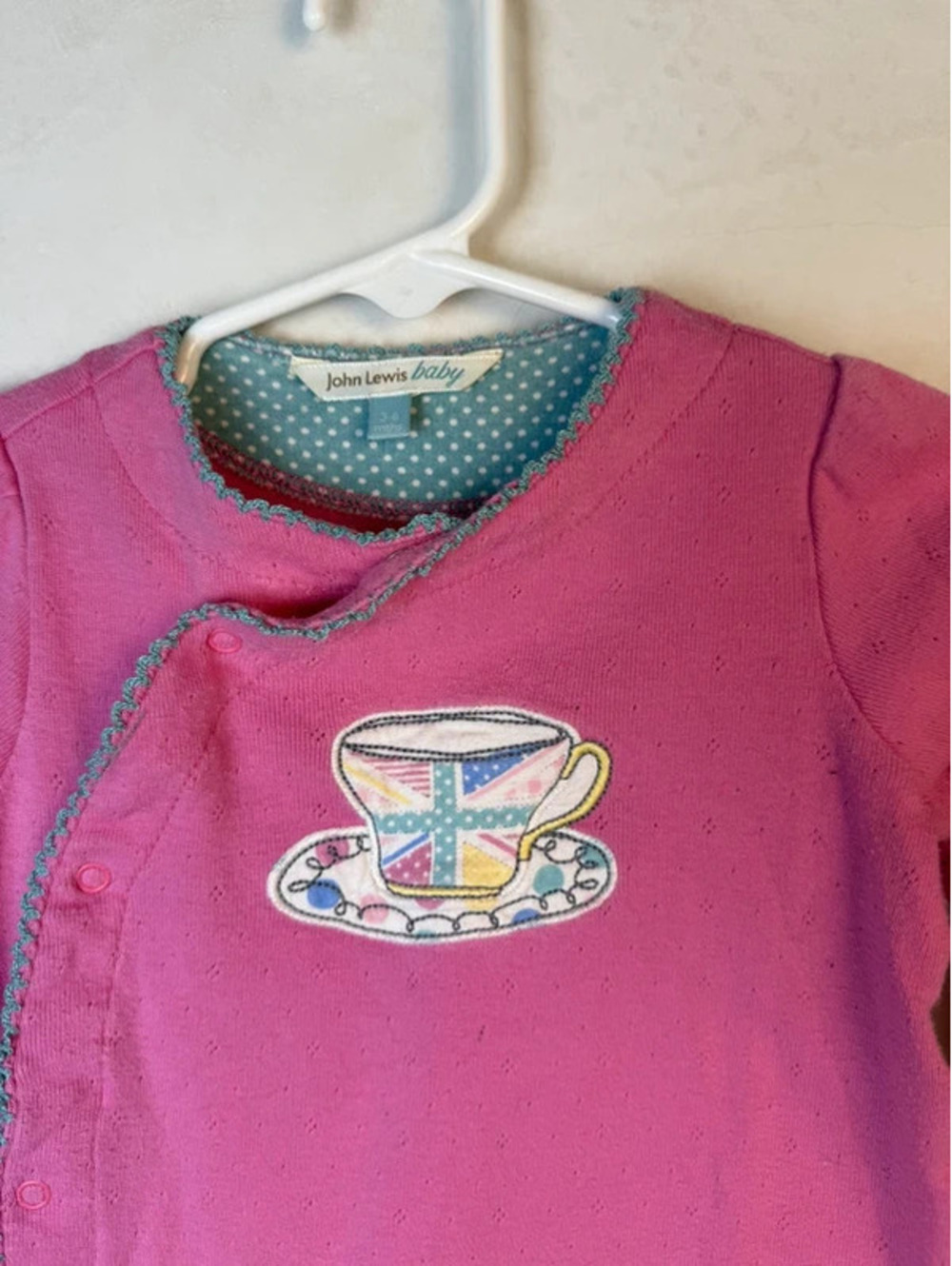 Teacup baby footie one piece size 3 to 6 months - Picture 2 of 2